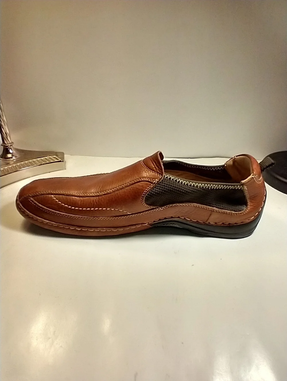 Johnston & Murphy Brown Leather Driving Slip On Loafers Men's sz 13M. - Picture 6 of 12